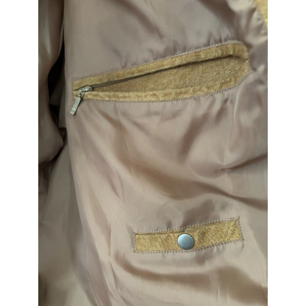 Wilsons Leather Jacket Men XXL Tan Suede Button Western 70’s Rock Retro Pockets - Picture 9 of 16